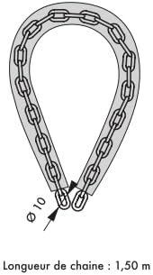 Heavy-Duty Chain Lock – 3.94ft Hardened Steel, 10mm Cut-Resistant Links - Image 8