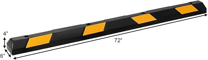 ERGOMASTER Parking Stopper for Garage, 72” Rubber Parking Block - Image 3