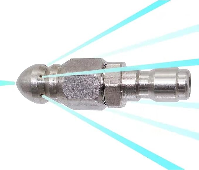 Pressure Washer Sewer Jetter Nozzle by MIZORLIE