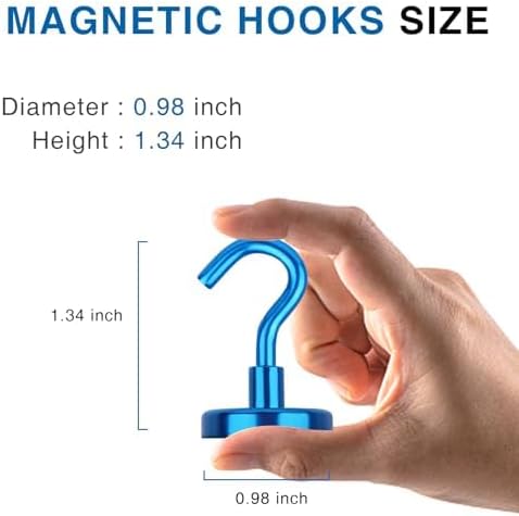 LOVIMAG Magnetic Hooks for Cruise Cabins, 80lbs Blue Magnetic Hooks for - Image 3