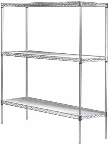 Omega 36" Deep x 60" Wide x 86" High 3 Tier Chrome Starter Shelving Unit by OmegaProductsCorporation