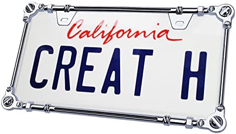 Creathome 3D Chrome License Plate Frames, Pure Zinc Alloy Metal by creathome