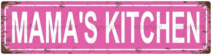 MAMA'S KITCHEN Space Vintage Metal Tin Street Sign Bar Cafe Garage Cave Home by Unknown