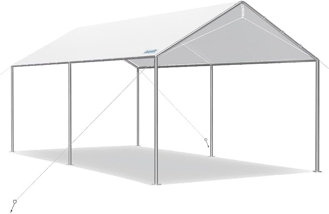 Quictent 10x15 ft Heavy Duty Car Canopy Galvanized Frame Carport Outdoor Party by QUICTENT