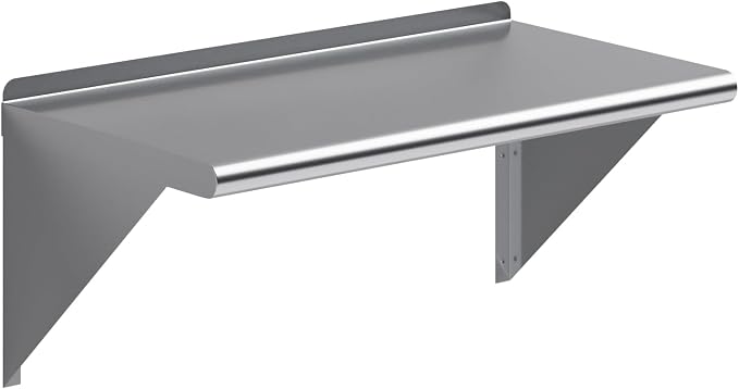 AmGood 30" Long X 16" Deep Stainless Steel Wall Shelf | NSF Certified | by AmGood