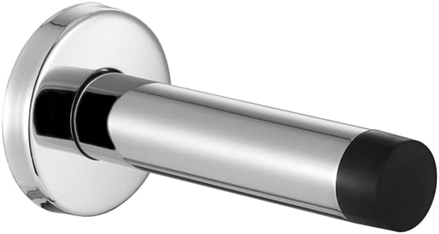 JQK Door Stopper Chrome, 304 Stainless Steel Thicken 1mm Sound Dampening Door by Homeimprovement