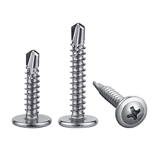 Wensilon（300pcs）#8×1/2”for Sheet Metal Self-Tapping Screws 410 Stainless Steel - Image 5