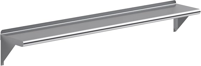 AmGood 60" Long X 10" Deep Stainless Steel Wall Shelf | NSF Certified | by AmGood