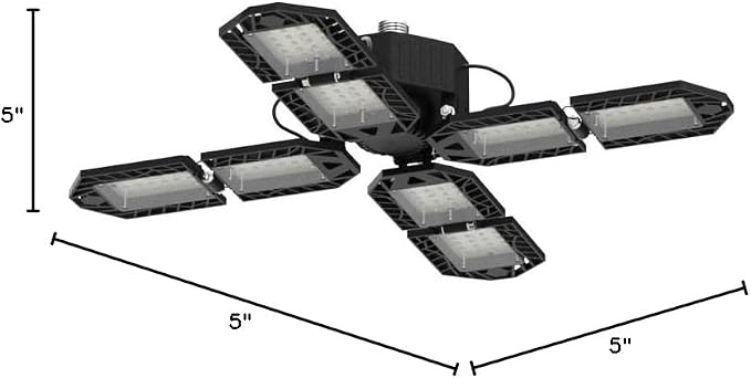 LED Garage Lights Bulb 8 Panels 2 Pack -200W, 20000LM 6500K Led Shop Light - Image 8