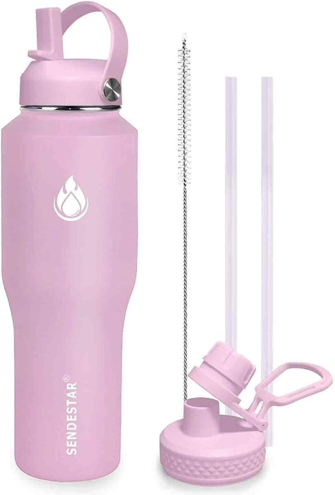 SENDESTAR 32oz Water Bottle Wide Mouth Stainless Steel Vacuum Insulated Double by Sendestar