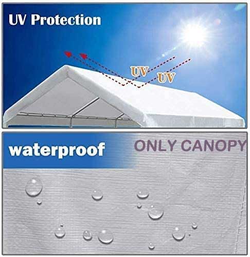 10'x20' Upgraded Carport Replacement Top Canopy Cover - Image 2