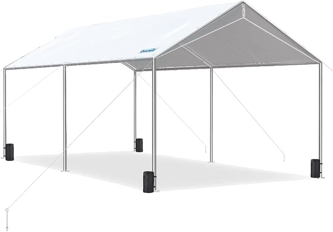 Quictent 10x20 ft Heavy Duty Car Canopy Galvanized Frame Carport Outdoor Party by QUICTENT