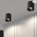 Modern Ceiling Light Fixture, Dimmable Flush Mount 4.72'' Black Cylinder by Unknown