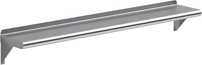 AmGood 48" Long X 8" Deep Stainless Steel Wall Shelf | NSF Certified | by AmGood