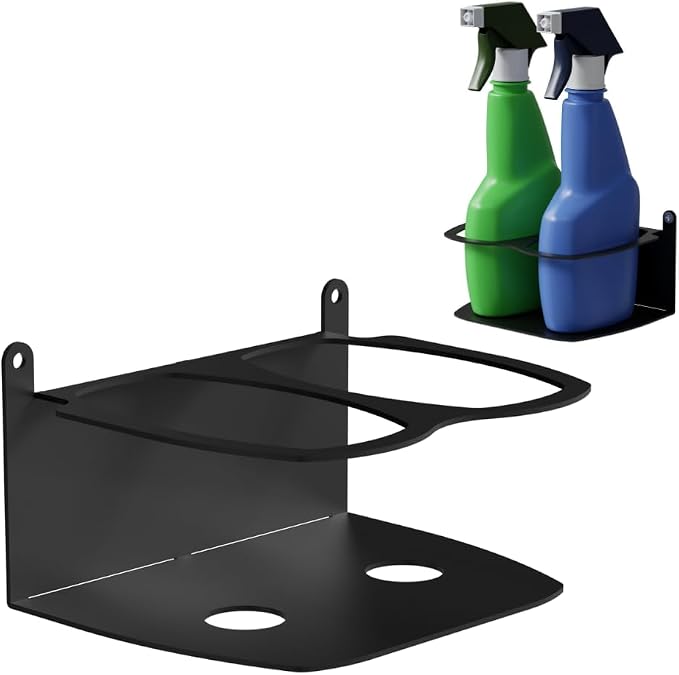 Koova Spray Bottle Holder Heavy Duty- Wall Mount Storage Rack by Koova