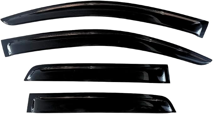 KPY Window Visor Rain Guard for 2003-2010 BMW X3, Tape-On Window Deflectors by KPYBizConnect