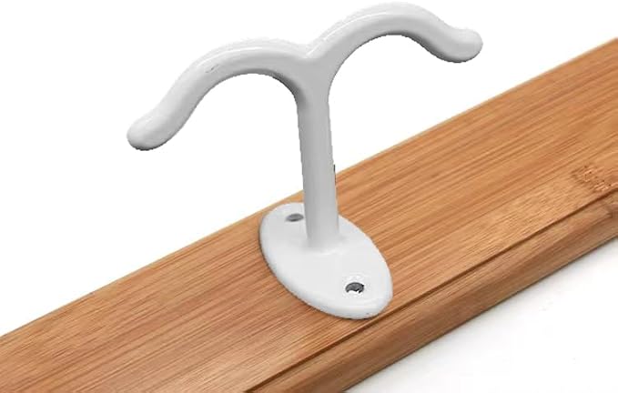 10 Pcs Zinc Alloy Ceiling Double Hook Cabinet Wardrobe Coat Towel Hat Hook - Image 3