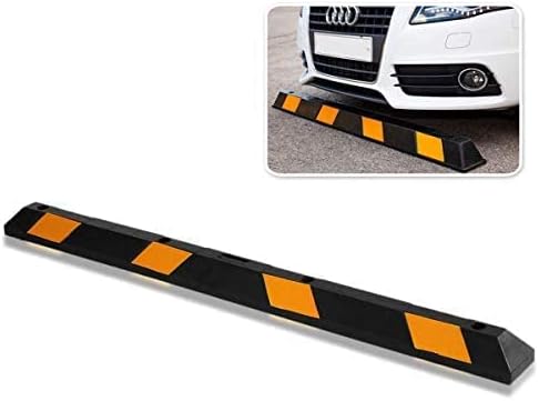 ZONETECH Large Heavy Duty Rubber Parking Curb – 72” Premium Quality Auto Garage - Image 6