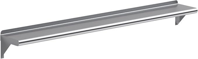 AmGood 60" Long X 8" Deep Stainless Steel Wall Shelf | NSF Certified | by AmGood