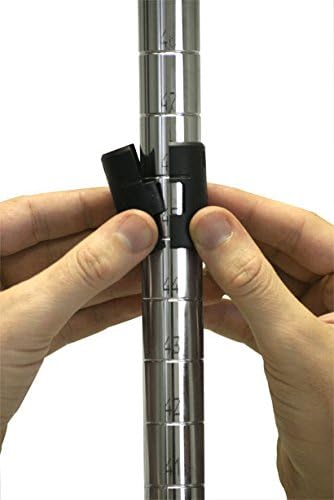 Omega 14" Deep x 30" Wide x 74" High 3 Tier Chrome Starter Shelving Unit - Image 6