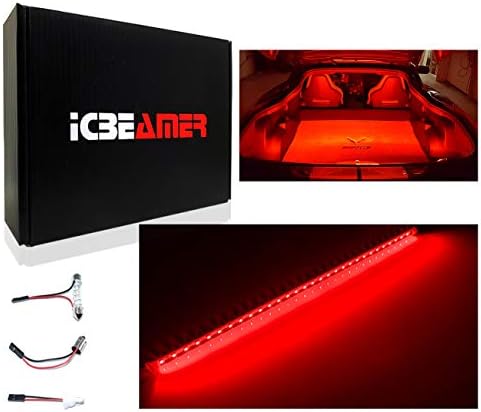 ICBEAMER 12" Red 18 SMDs 2835 LED Strip Light Universal Fit Car Trunk Cargo - Image 6