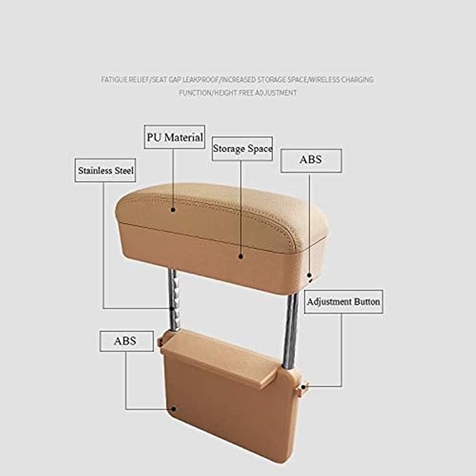 JEYODA Car Armrest Box Adjustable Pad Refit Car Central Lift Armres Storage - Image 4