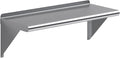 AmGood 12" X 30" Stainless Steel Wall Shelf | NSF Certified Metal Shelving by AmGood