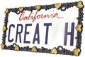 Creathome 3D Shining Daisy Heart License Plate Frame from Pure Zinc Alloy Metal by creathome