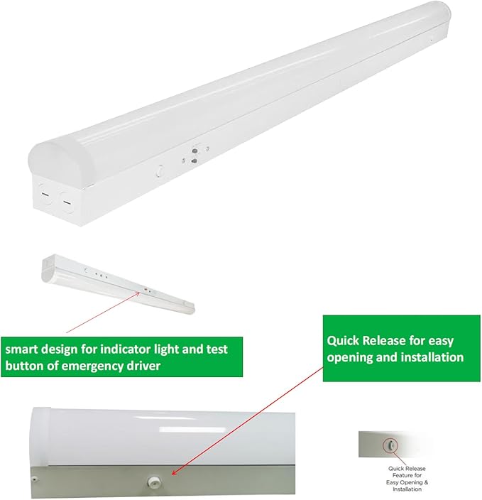 8FT LED Linear Strip Light Fixture, 8 Foot LED Shop Lights 64/75/90W - Image 3