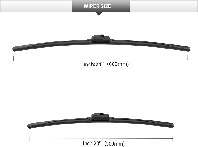 Replacement for BMW X6 2014-2019 Windshield Wiper Blades, 3 Pieces of Car Front - Image 3