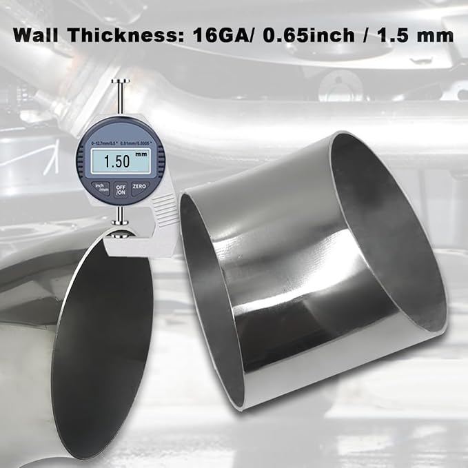 OD 3.5 inch 45 degree exhaust elbow Pipe SS304 Stainless Steel Bend Suitable - Image 4