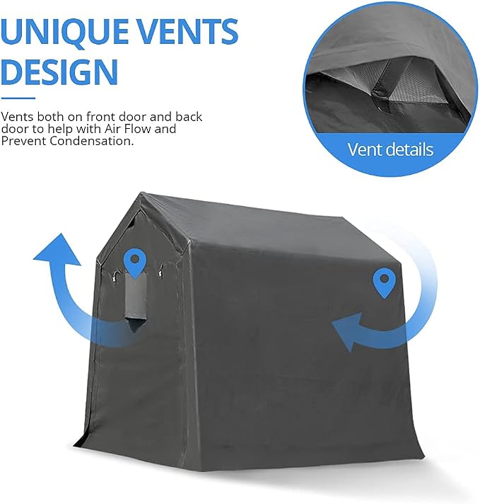 ADVANCE OUTDOOR 6X8 ft Outdoor Portable Storage Shelter Shed - Image 2
