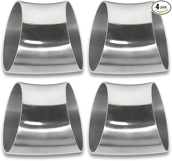 OD 3 Inch 45 Degree exhaust elbow Pipe SS304 Stainless Steel Bend Suitable by Gorniloxam