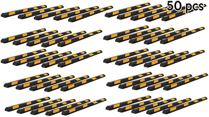 ZONETECH Large Heavy Duty Rubber Parking Curb – 72” Premium Quality Auto Garage - Image 8