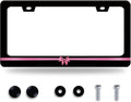 Pink License Plate Frame Cute License Plate Stainless Steel Black Funny License by GORSNKYE