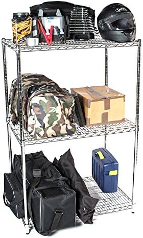 Omega 18" Deep x 42" Wide x 96" High 3 Tier Chrome Starter Shelving Unit - Image 2