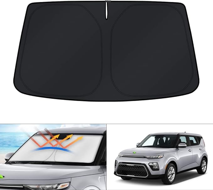 KUST Windshield Sun Shade for Kia Soul 2020 2021 2022 2023 2024 2025 2026 by KUST
