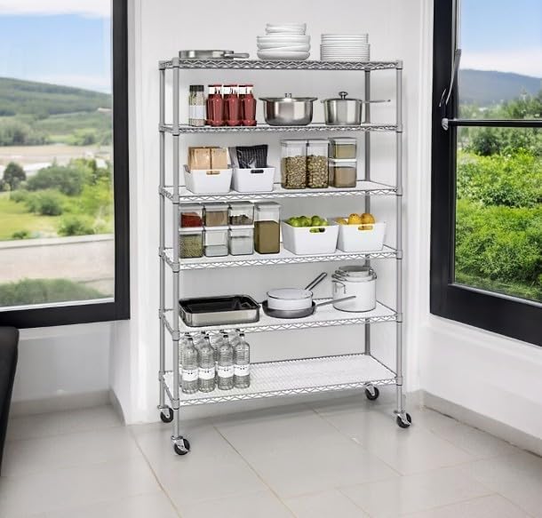 Organize in Style with The Members Mark 6-Tier NSF Heavy Duty Wire Shelving - Image 3