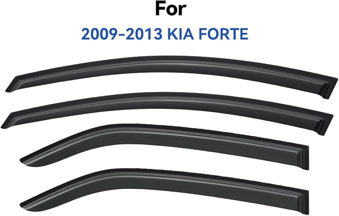 Window Visors Rain Guards for 2009 2010 2011 2012 2013 Kia Forte, Out-Channel - Image 2