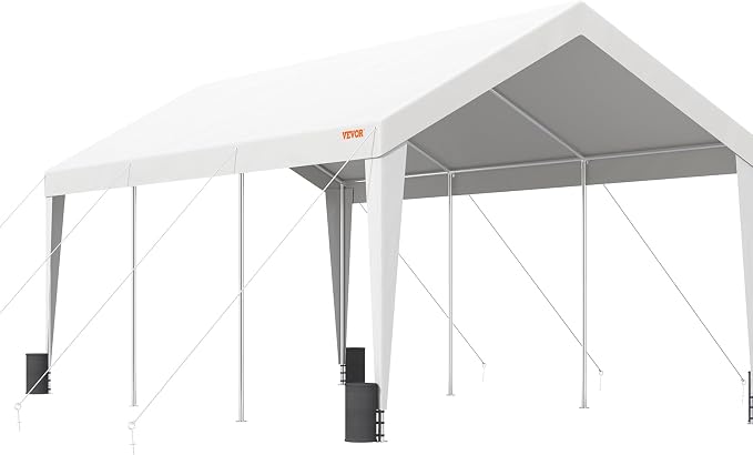 VEVOR Upgraded 10x20 ft Heavy Duty Carport Car Canopy, Car Port Garage Boat - Image 4