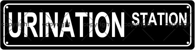 URINATION STATION Space Metal Tin Street Sign Bar Cafe Garage Cave Home Room by Unknown