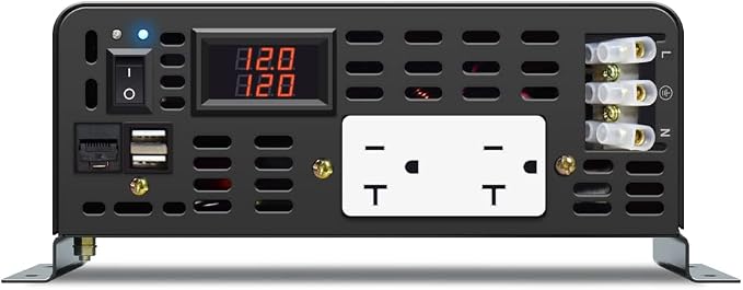 WZRELB Pure Sine Wave Power Inverter 3000W 12VDC to 120VAC 6000W Peak Dual AC - Image 5