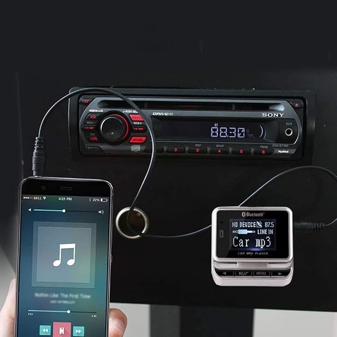 Bluetooth FM Transmitter for Car, Wireless Car Radio Adapter, Handsfree Auto Kit - Image 6