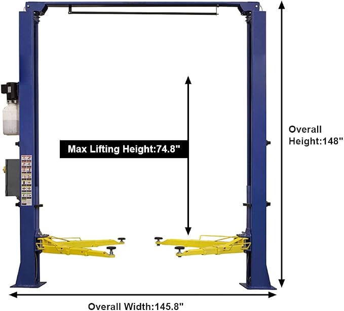 Car Lift 9, 000lbs 2 Post Auto Lift Overhead Auto Truck Hoist - Image 4