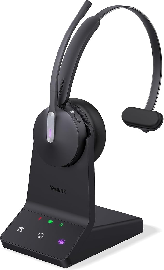 Yealink WH64 Mono Teams Wireless Headset, DECT & Bluetooth Dual-Mode 606 ft by RedefineYourWorkplace