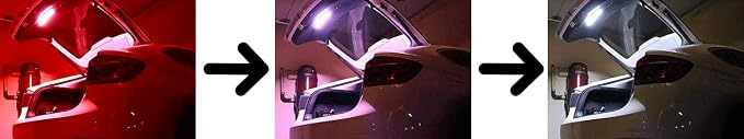 ICBEAMER 12" Red to White 18 SMDs 2835 LED Strip Light Universal Fit Car Trunk - Image 6