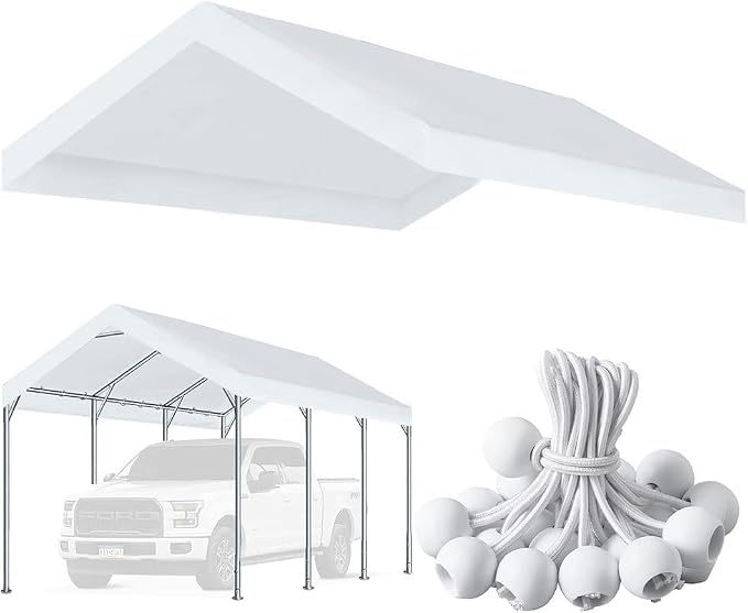 12'x20' Upgraded Carport Replacement Top Canopy Cover by Vanteriam