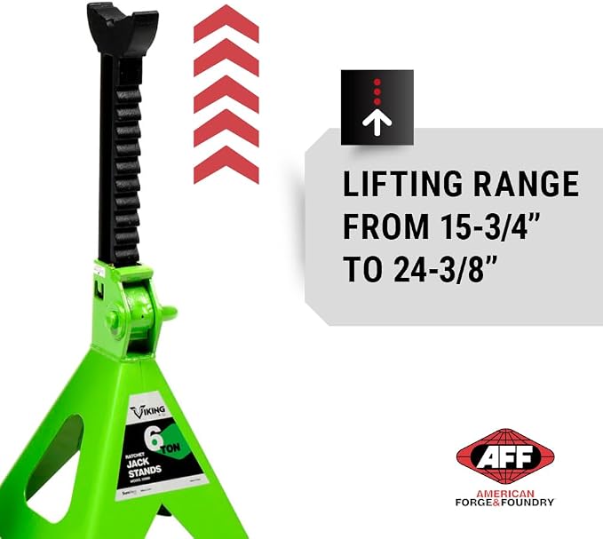 AFF Viking 6 Ton Jack Stand Set - Image 2
