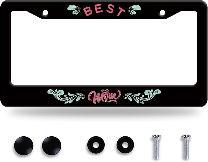 Best mom License Plate Frame Love mom License Plate Frames Stainless Steel by BRAGHRTED