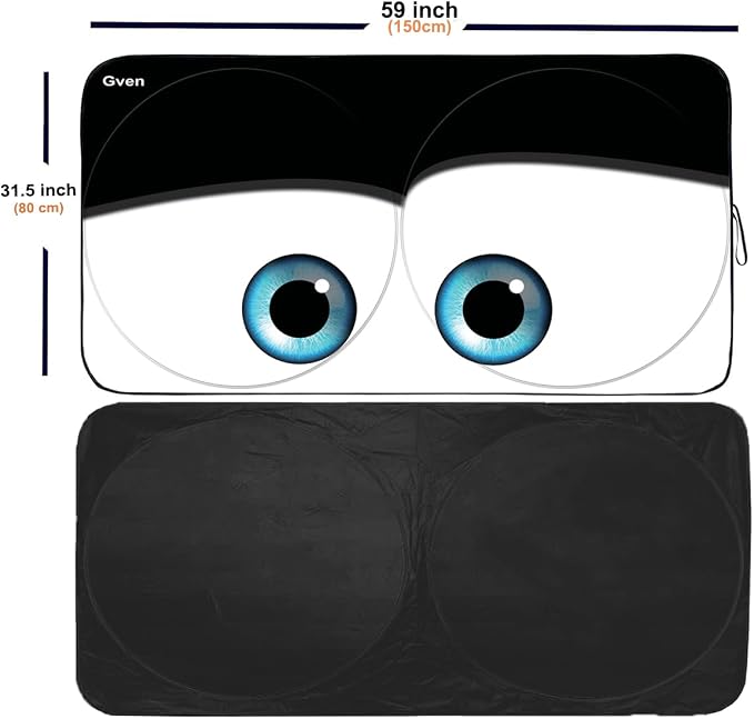 Gven- The Original Patented Car Eyes Windshield Sun Shade 2025 Windshield Cover - Image 2
